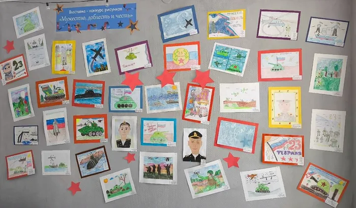 Фото выставки детских рисунков