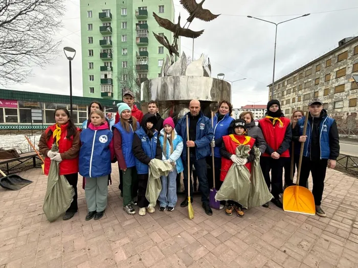 Волонтеры на субботнике