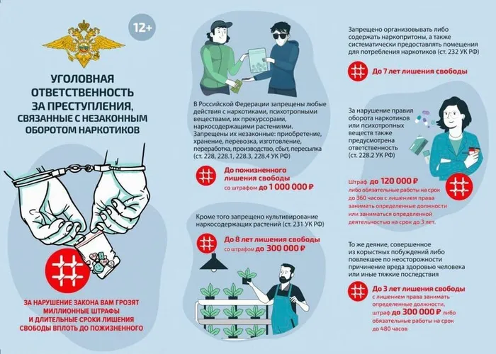 Памятка Уголовная ответственность за преступления, связанные с незаконным оборотом наркотиков 1